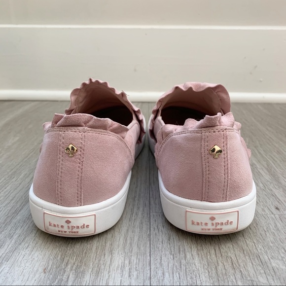 Kate Spade | Pink Ruffle Suede Sneakers Sz. 9M - Picture 4 of 8